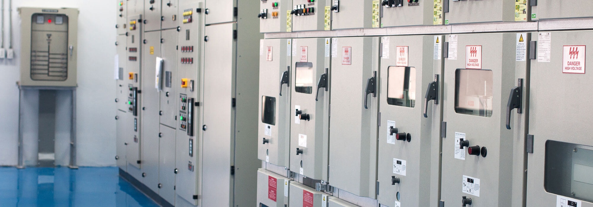 Industrial electrical control panel room